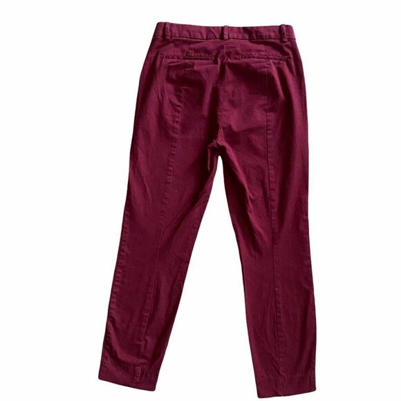 J Crew Mercantile Burgundy Skinny Ankle Jeans SZ 4 - Picture 2 of 9